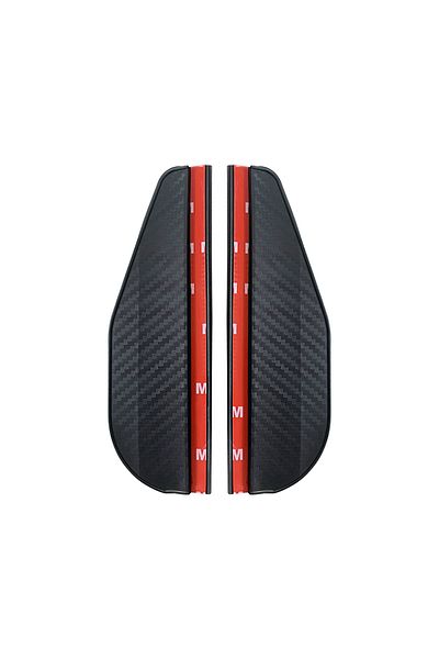 Choice Carbon Fiber Black Car Rearview Mirror Rain Eyebrow Carbon Fiber Sun Visor Shade Protector Clear Vis