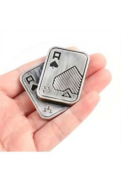 Choice Yinseaa 1pc Metal Fidget Toys - Metal Poker Push Card Fidget Slider Stress Relief Toy,fidget Toy Hap