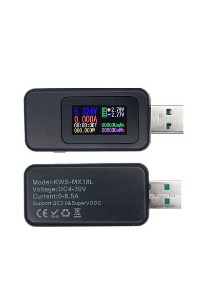 Choice Mx18l Black 10 In 1 Type-c / Usb Tester Dc Digital Voltmeter Amperimetro Current Voltage Meter Amp V