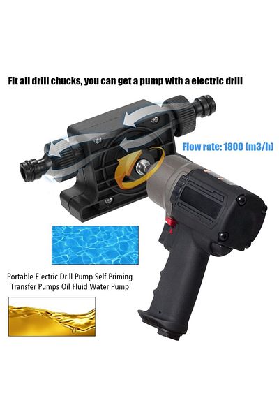 Choice Black Heavy Duty Self-priming Hand Electric Drill Water Pump Micro Submersibles Motor Ultra Home Gar