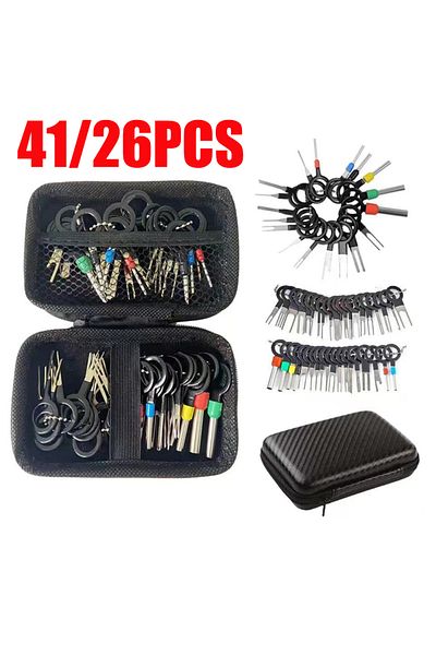 Choice 41pcs With Box 41/26pcs Car Terminal Removal Kit Box Wire Plug Connector Extractor Puller Release Pi