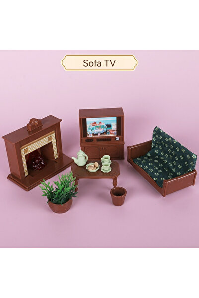 Choice أريكة تلفزيون منزل محاكاة للأطفال نموذج لعبة صغير زينة