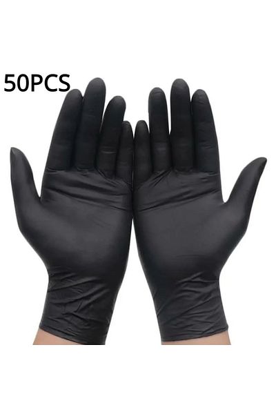 Choice M Black50pcs 100/50/20pcs Black Nitrile Gloves Thickened Disposable Gloves For Cleaning Hairdressing
