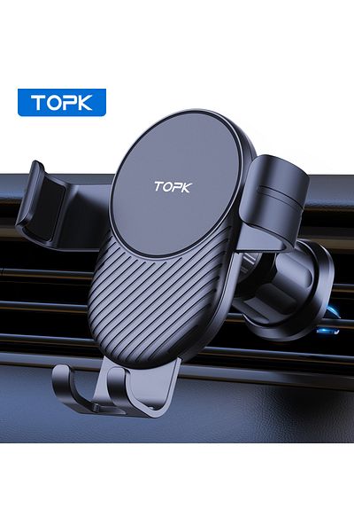 Choice For Air Vent Topk Car Phone Holder For Car Vent, Adjustable Metal Hook Cell Phone Holder With Gravit