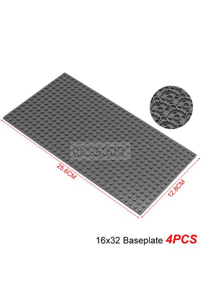 Choice 16x32 Dark Grey Marumine 4pcs 16x32 Double Sided Baseplate 3857 Compatible Classic Building Block Ac