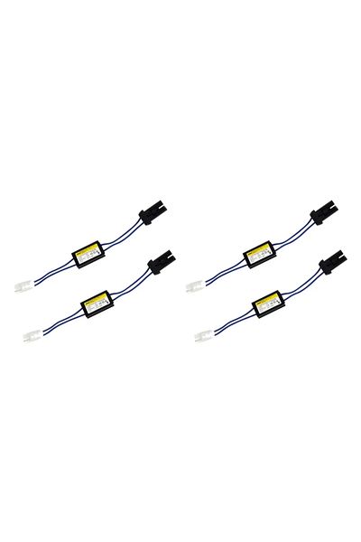 ALLOYSEED 2 Pair 4-2pcs T10 Canbus Decoder Cable Universal 12v Led Load Resistance Warning Decoder Eliminates