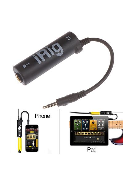 Choice 1set Guitar Interface I-rig Converter Replacement For Phone Audio Tuner Line Irig