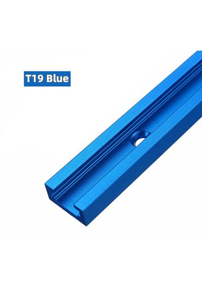 FNICEL 500mm(19.7 INCH) Blue T Track Woodworking T-slot Slide Track Aluminium Miter T-track,t-slot Miter Tr
