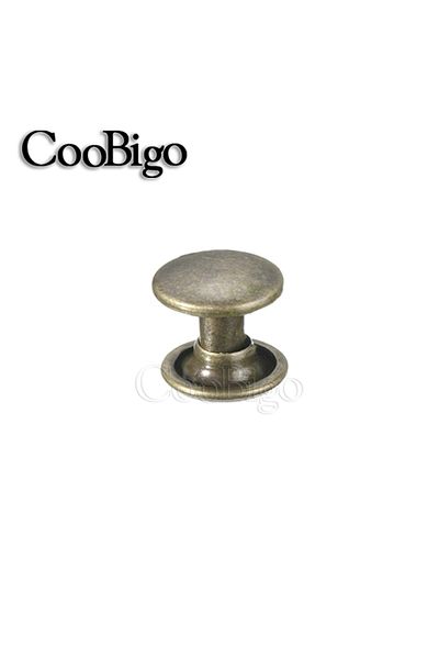 Choice 8mm Antique Brass 100 Sets Metal Double Cap Rivet Stud Round Nailhead Spike Leather Diy Punk Craft D