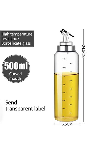 Choice 500ml Style A 180/300/500ml Cooking Seasoning Oil Bottle Sauce Bottle Glass Storage Bottles For Oil