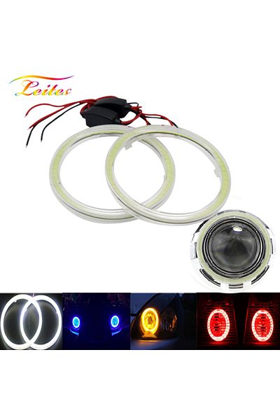 Choice White 90mm 2x Super Bright Halo Rings Cob Led Angel Eyes Headlight 60mm 70mm 80mm 90mm 100mm 110mm 1
