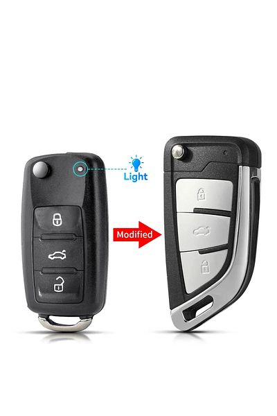KEYYOU 3 Buttons Modified Modified Car Remote Flip Key 2/3bt For Vw Golf Tiguan Polo Passat B5 Jetta