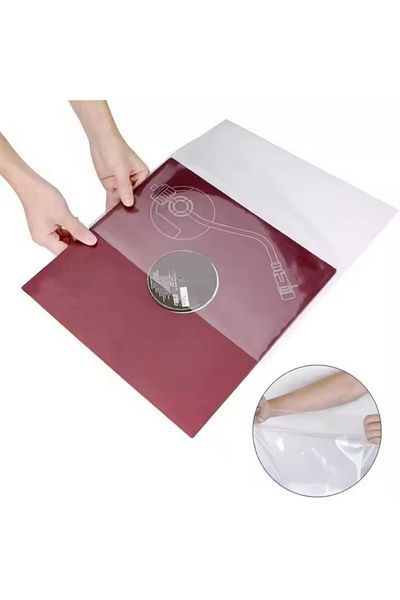Choice 12inch 50-pack Premium Vinyl Record Sleeves Plastic Protective Storage Cover No-seal Flap Design,ove