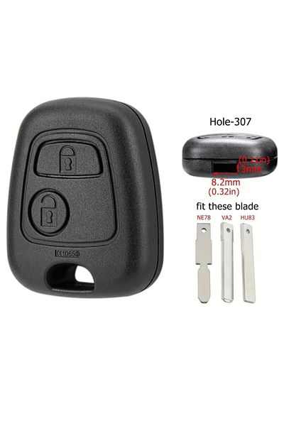Choice 307 Remote Car Key Fob Shell Case Replacement 2 Buttons For Peugeot 206 207 307 408 607 For Citroen