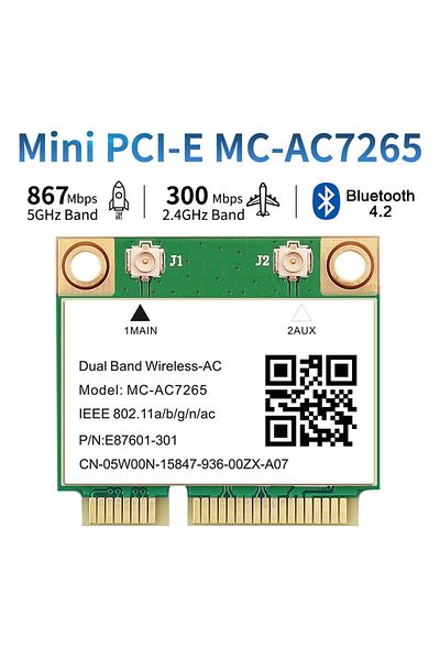 Choice Wifi 5 Mc-ac7265 Wifi 6/5/4 Bluetooth Mini Pci-e Wireless Card Network Adapter For Laptop Pc
