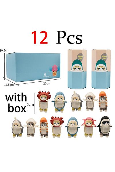 Choice New Sonny Angel & Mofusand Blind Box Hippers Mini Figure Shark Cat Action Figure Toys For Fans Ch...