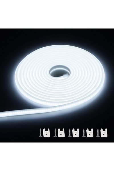 AIMENGTE 3M EU Plug 220V WHITE Waterproof Best Under Cabinet Light Kitchen COB LED Light with Button Switch C
