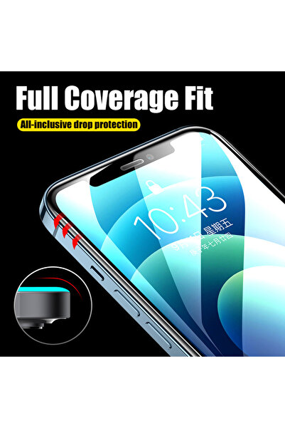 Choice أسود 4 قطع لهاتف iPhone 11 3-4 قطع غطاء كامل من الزجاج المقوى لهاتف iPhone 11 12 13 14 15 Pro Max Scree