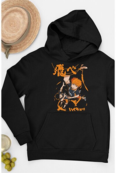 Fuddy Moda Unisex Hinata Štampano Sa kapuljačom dukserica, Oversize kroj Haik...