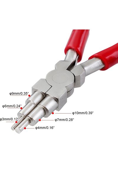 Choice Red 6" Jewelry Pliers Carbon Steel Round Nose Needle Nose Pliers For 3-10mm Rings Diy Wire Looper Je
