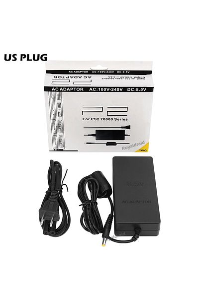 HeroAngel كابل شاحن محول تيار متردد بديل جديد من Us Plug لجهاز PS2 100-240 فولت تيار مستمر 8.5 فولت لجهاز PS2