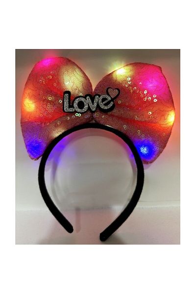 Skygo Fuchsia Bow Crown with Led Lights