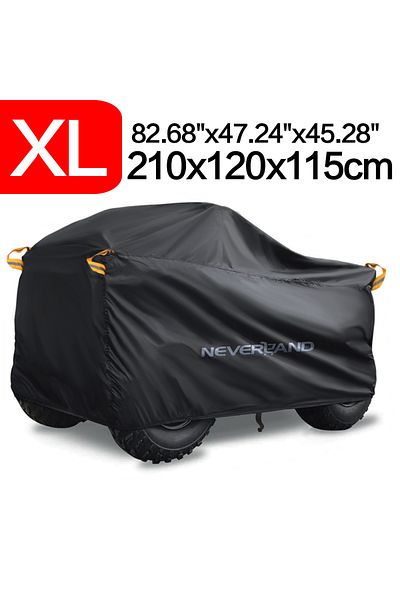 Choice غطاء دراجة رباعية الدفع بشعار أسود مقاس XL عالمي 190T مقاوم للماء للدراجات النارية والمركبات والسكوتر والكارت والدراجات النارية