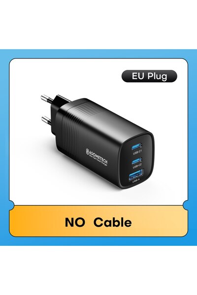 Choice1 EU Plug ASOMETECH GaN USB Type C Charger 65W 45W PPS PD QC4.0 Quick C...