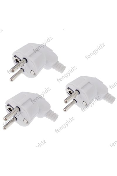 Choice 3PCS 4.8mm EU Schuko Plug Male Replacement Outlets Rewireable 250V 16A IP44 Connector Electeic So...