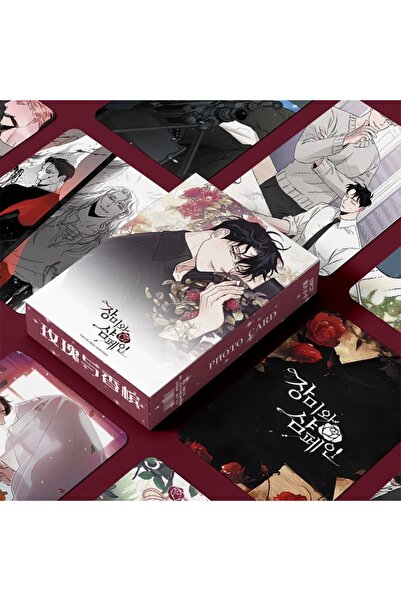 Choice مجموعة من 55 قطعة من بطاقات لومو ليزرية من مانهوا كورية عليها ورود وشم...