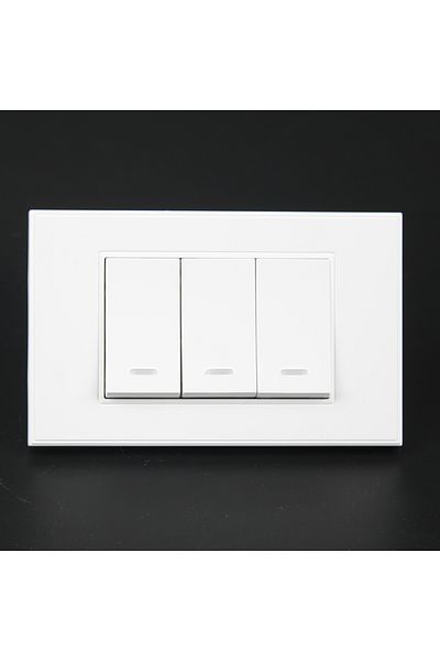 manhot No (WITH) Neutral Wifi Version 3 Gang Tuya Wifi/zigbee Smart Wall Light Push Button Physical Switch