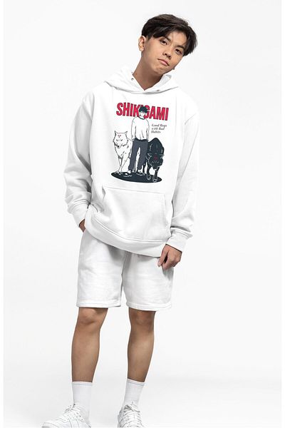 Fuddy Moda Φούτερ με κουκούλα Unisex Megumi Fushiguro, Φούτερ με κουκούλα με θέμα Anime Jujutsu Kaisen