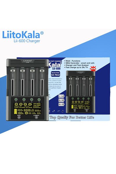 liitokala European regulations Lii-600 Lii-600 Battery Charger 12V5A For Li-ion 3.7V and NiMH 1.2V B