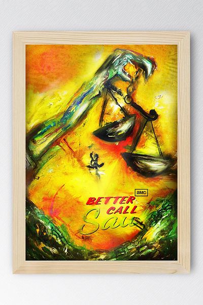 Saturn Better Call Saul Framed Painting - Saul Goodman Poster Painting