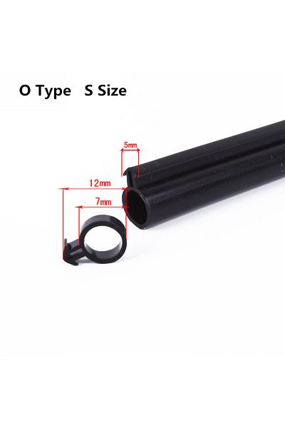 Choice 10m O Black S Size 10m Plastic Steel Door Window Sealing Strip O-shaped Rubber Kerf Weather Strippi