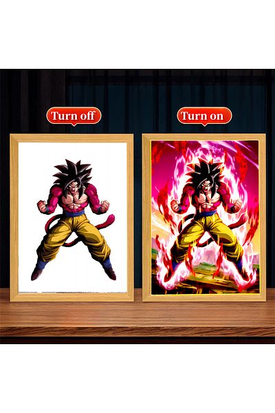 Choice Usb Dragon 19 Anime Dragon Ball Z Light Painting Photo Frame Dragon Ball Figures Goku Action Figure