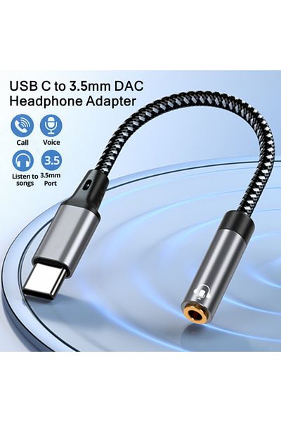 PzzPss كابل صوت Aux من النوع C إلى 3.5 مم، كابل USB C إلى 3.5 مم، محول سماعة رأس من النوع C إلى مقبس 3.5 مم لجهاز MacBook A