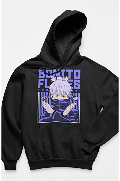 Fuddy Moda Unisex majica Inumaki Štampano Sa kapuljačom sa kapuljačom, Oversi...