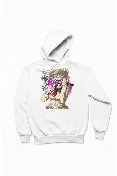 Fuddy Moda Φούτερ My Hero Academia Unisex με κουκούλα Oversize - Himiko Toga Printed, Anime Hoodie