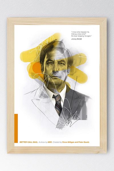 Saturn Better Call Saul Framed Painting - Saul Goodman Poster Painting
