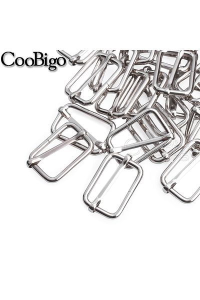 Choice Webbing Size 32mm Silver 10pcs Metal Triglide Slides Rectangle Adjustable Webbing Slider Strap Pin B