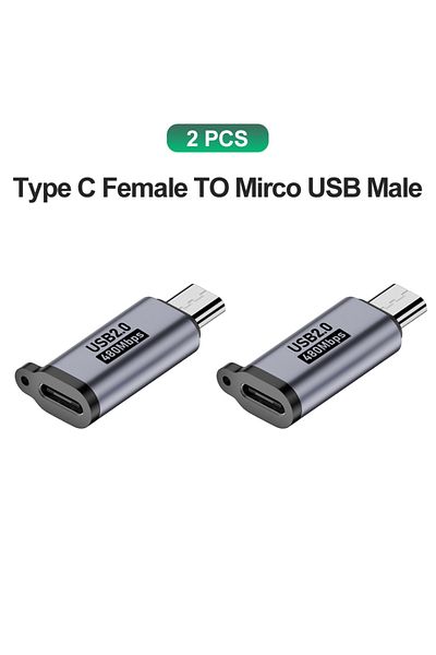 Choice 2x محول من C إلى MicroUSB USB Type-c من النوع C إلى Micro USB ذكر إلى USB C أنثى محولات لهاتف Xiaomi S