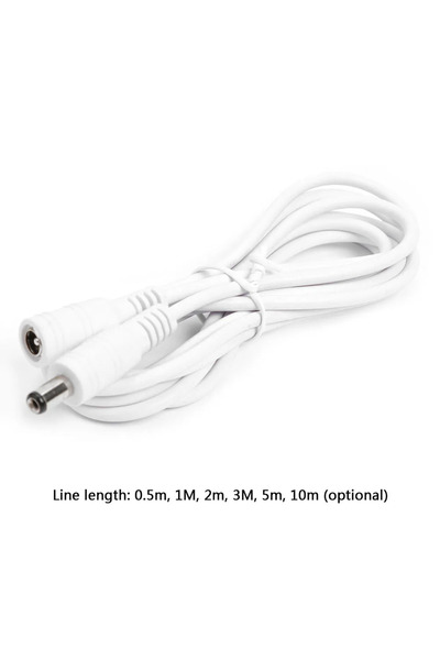 Choice10 كابل تمديد طاقة 2 متر تيار مستمر 12 فولت، بطول 0.5/1/2/3/5/10 متر، ك...