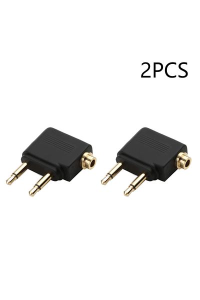 Shunmaii 2 Pcs 1-5pcs Audio Adapter 3.5mm Plug Jack Airline Airplane Earphone Headphone Audio Adapter For Air