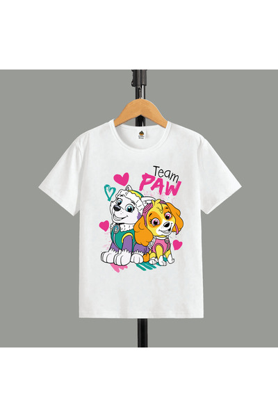 SVART WEAR Paw Patrol Baskılı Premium Bisiklet Yaka Pamuklu Kısa Kollu Çocuk ...