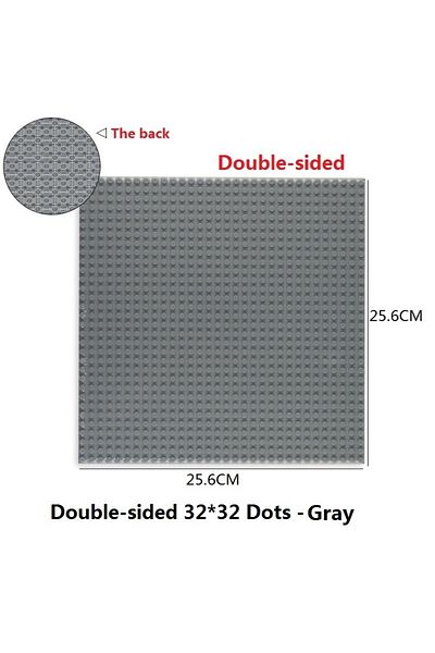 Choice 32x32 Gray Building Blocks Baseplate 32*32 16x32 Dots Double Sided Base Plate Classic Bricks Diy Cla