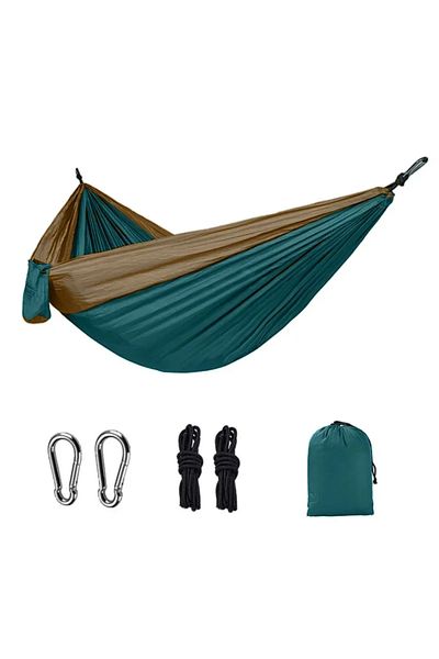 Choice Color 4 Outdoor Single Person Camping Hammock With Nylon Color Matching Hammock High Strength Parach