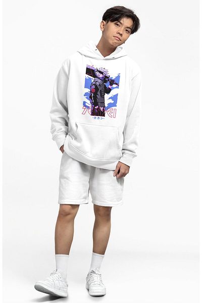 Fuddy Moda Φούτερ με κουκούλα Unisex Kakashi Sensesi, Φούτερ με κουκούλα με θέμα Naruto Anime