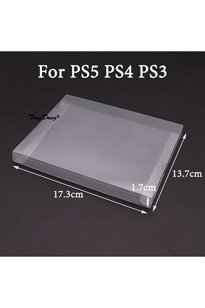 TingDong For PS5 PS4 PS3 Transparent Clear Cartridge Protective Case Cover For GB GBA GBC SNES N64 NES NGPC S