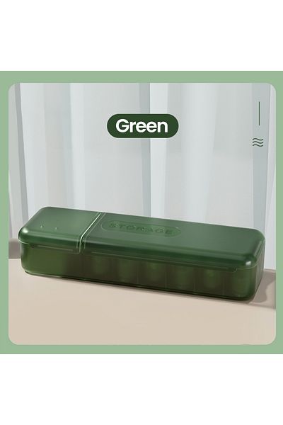 Choice Green Cable Storage Box With 7 Compartments Organizer Charger Cord Storage Box Reusable Cable Storag